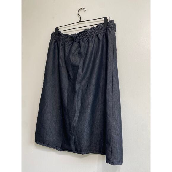 Chic Black Cotton-Blend Skirt - Size Large - Picture 7 of 9